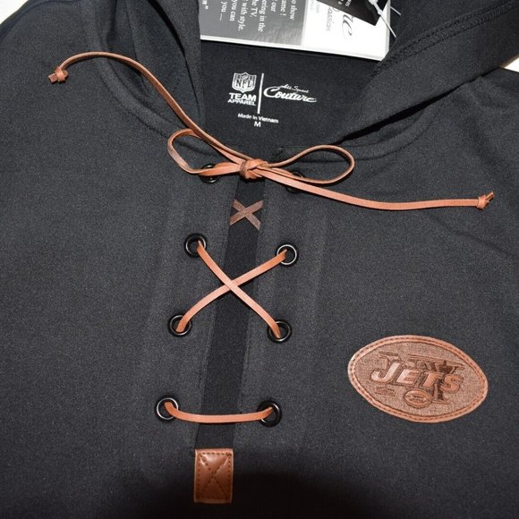 All-Sport Couture NFL Womens New York Jets Game-On Black Hoodie - Picture 4 of 6